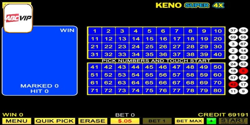 Tips chốt số đẹp chơi Keno thắng lớn